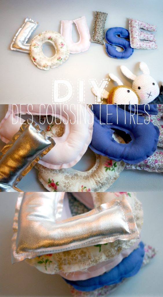 diy coussin lettre