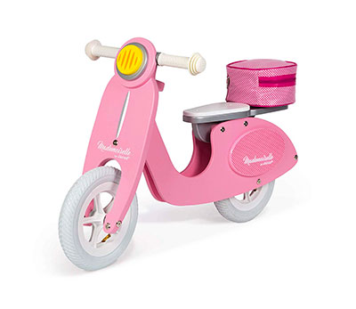 Draisienne en bois Scooter Rose Mademoiselle Janod