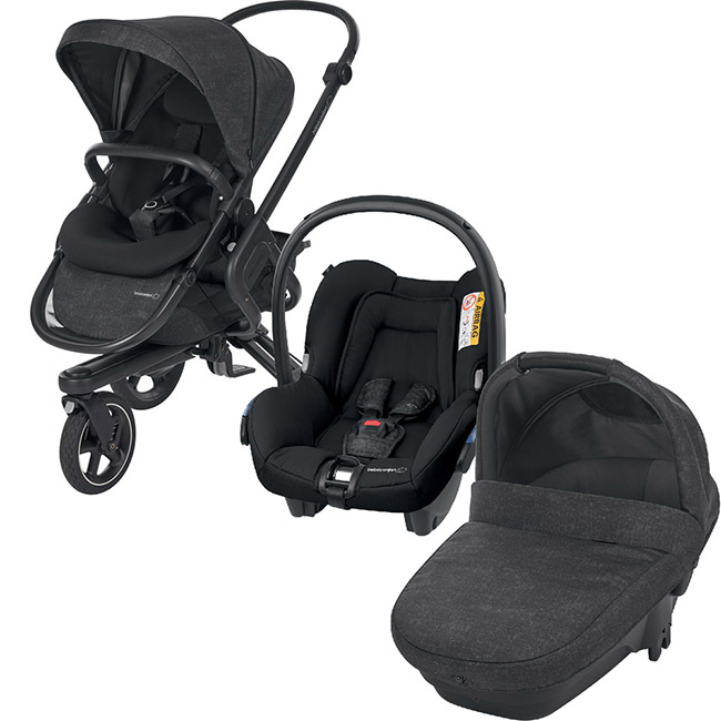exemple de poussette trio